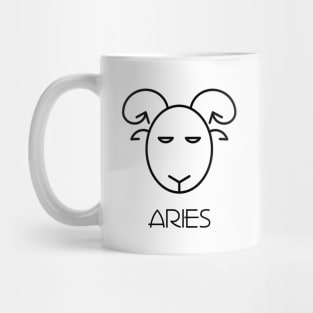 Aries Doodle Line Art Mug